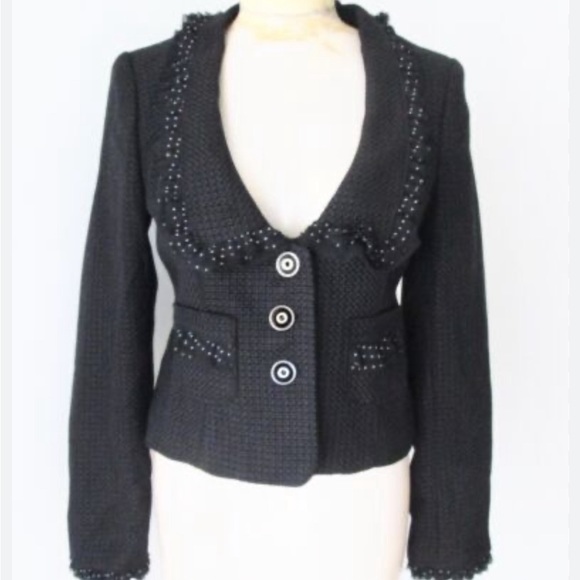 White House Black Market Jackets & Blazers - White House Black Market Black Tweed Style Jacket